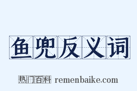 鱼兜反义词是什么意思的图片